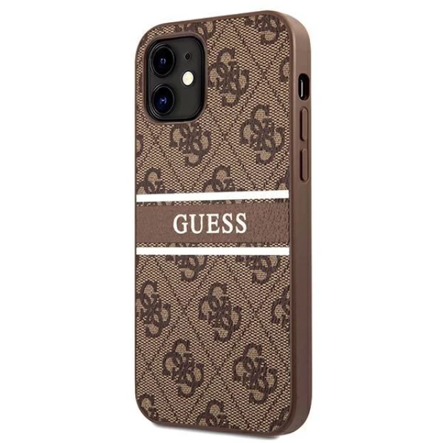 Чехол Guess 4G Stripe для iPhone 12 mini Brown (GUHCP12S4GDBR)