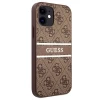 Чехол Guess 4G Stripe для iPhone 12 mini Brown (GUHCP12S4GDBR)