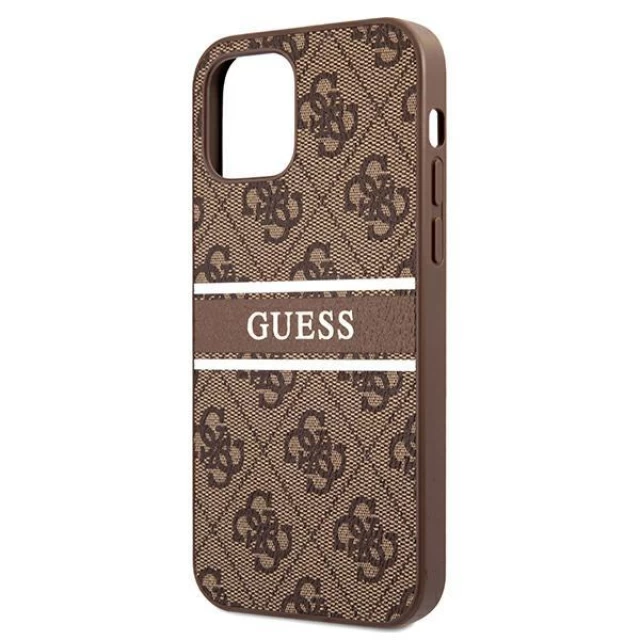 Чехол Guess 4G Stripe для iPhone 12 mini Brown (GUHCP12S4GDBR)