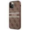 Чехол Guess 4G Stripe для iPhone 12 | 12 Pro Brown (GUHCP12M4GDBR)