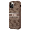 Чохол Guess 4G Stripe для iPhone 12 | 12 Pro Brown (GUHCP12M4GDBR)