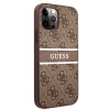 Чохол Guess 4G Stripe для iPhone 12 | 12 Pro Brown (GUHCP12M4GDBR)