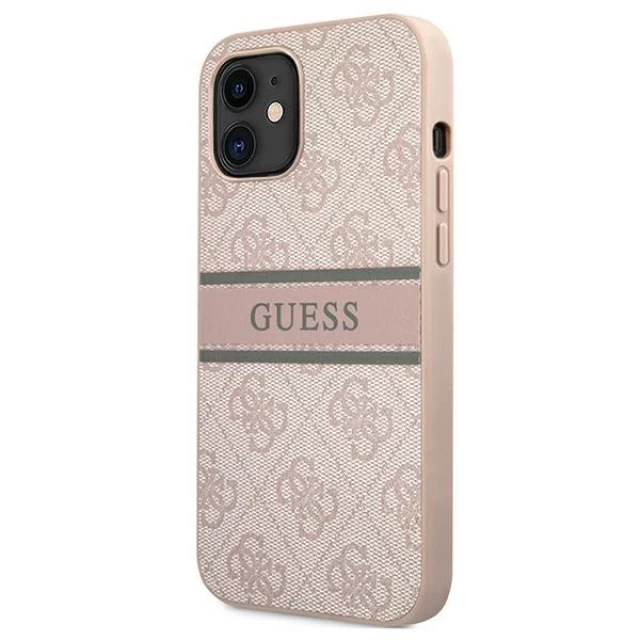 Чехол Guess 4G Stripe для iPhone 12 mini Pink (GUHCP12S4GDPI)