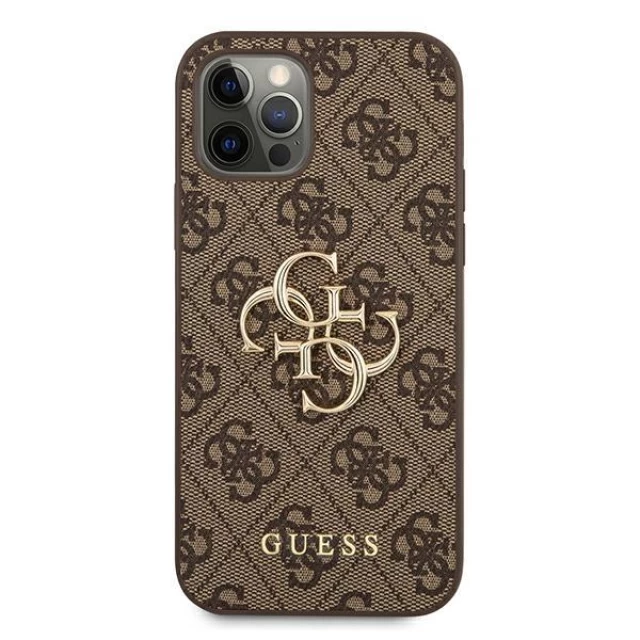 Чохол Guess 4G Big Metal Logo для iPhone 12 | 12 Pro Brown (GUHCP12M4GMGBR)