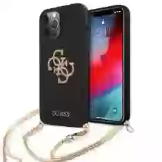 Чохол Guess Gold Chain Collection для iPhone 12 | 12 Pro Black (GUHCP12MLSC4GBK)