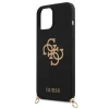 Чехол Guess Gold Chain Collection для iPhone 12 | 12 Pro Black (GUHCP12MLSC4GBK)