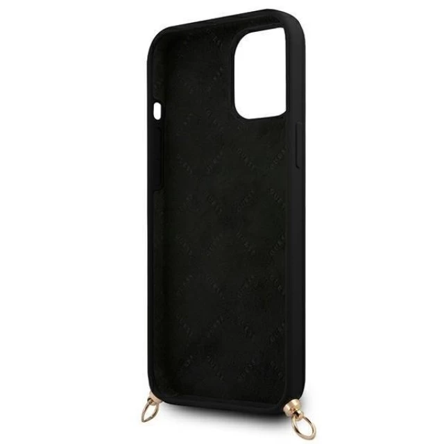 Чехол Guess Gold Chain Collection для iPhone 12 | 12 Pro Black (GUHCP12MLSC4GBK)