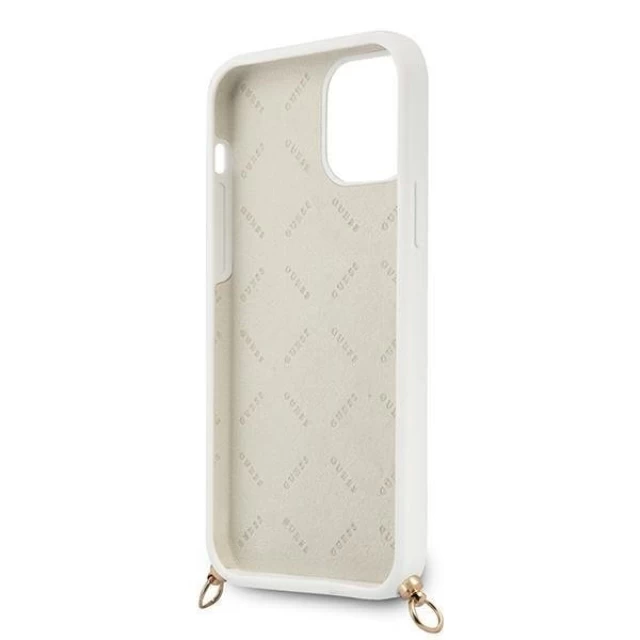 Чохол Guess Gold Chain Collection для iPhone 12 | 12 Pro White (GUHCP12MLSC4GWH)