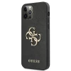 Чохол Guess Saffiano 4G Metal Logo для iPhone 12 | 12 Pro Black (GUHCP12MSA4GGBK)