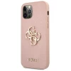 Чехол Guess Saffiano 4G Metal Logo для iPhone 12 | 12 Pro Pink (GUHCP12MSA4GGPI)