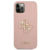 Чехол Guess Saffiano 4G Metal Logo для iPhone 12 | 12 Pro Pink (GUHCP12MSA4GGPI)