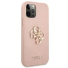 Чохол Guess Saffiano 4G Metal Logo для iPhone 12 | 12 Pro Pink (GUHCP12MSA4GGPI)