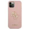 Чохол Guess Saffiano 4G Metal Logo для iPhone 12 Pro Max Pink (GUHCP12LSA4GGPI)
