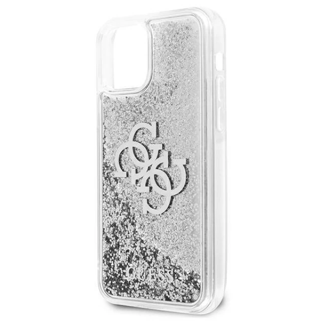 Чехол Guess 4G Big Liquid Glitter для iPhone 12 | 12 Pro Silver (GUHCP12MLG4GSI)