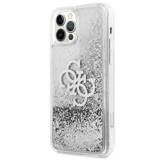 Чехол Guess 4G Big Liquid Glitter для iPhone 12 Pro Max Silver (GUHCP12LLG4GSI)