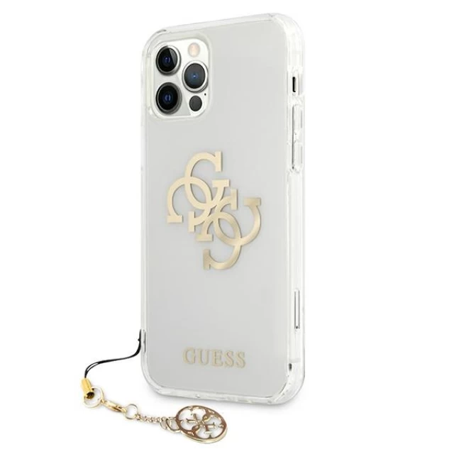 Чохол Guess 4G Gold Charms Collection для iPhone 12 | 12 Pro Transparent (GUHCP12MKS4GGO)