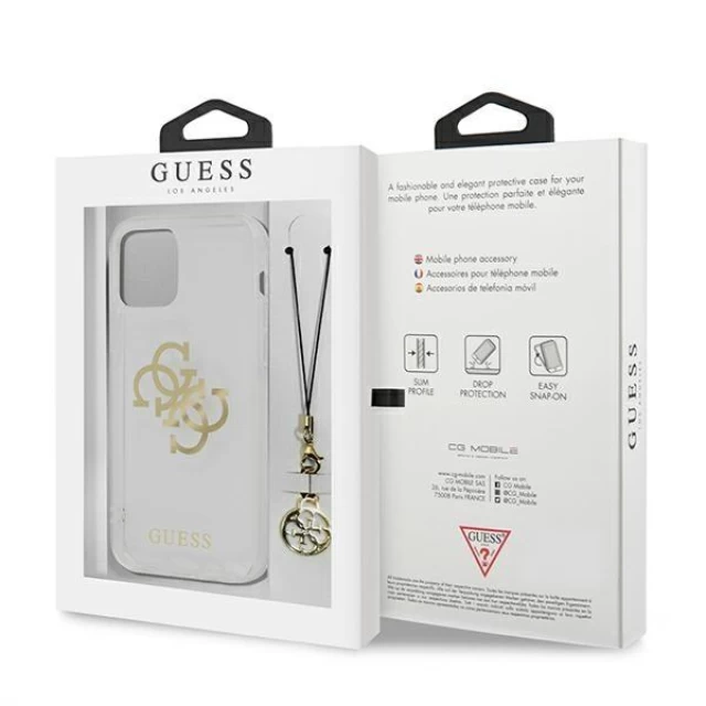 Чехол Guess Charms Collection для iPhone 12 Pro Max Transparent (GUHCP12LKS4GGO)
