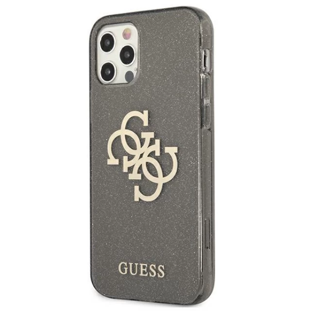 Чохол Guess Glitter 4G Big Logo для iPhone 12 | 12 Pro Black (GUHCP12MPCUGL4GBK)