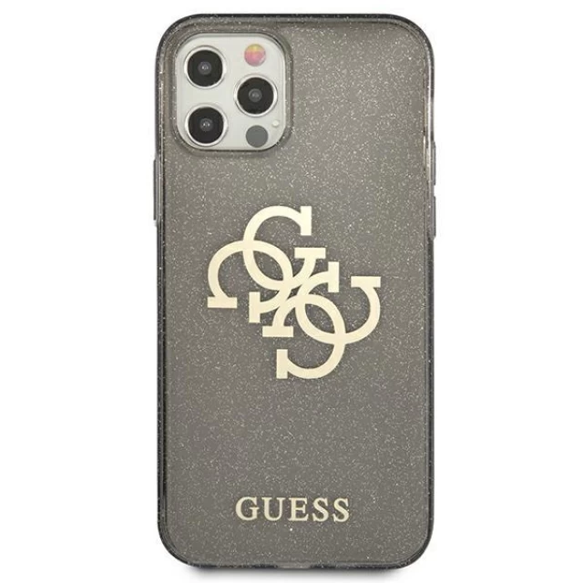 Чехол Guess Glitter 4G Big Logo для iPhone 12 | 12 Pro Black (GUHCP12MPCUGL4GBK)