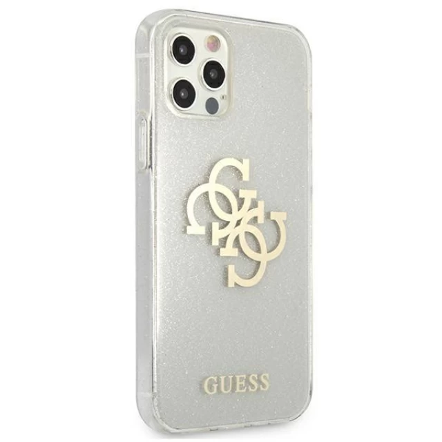 Чехол Guess Glitter 4G Big Logo для iPhone 12 Pro Max Transparent (GUHCP12LPCUGL4GTR)
