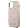 Чехол Guess 4G Metal Gold Logo для iPhone 12 | 12 Pro Pink (GUHCP12MG4GFPI)