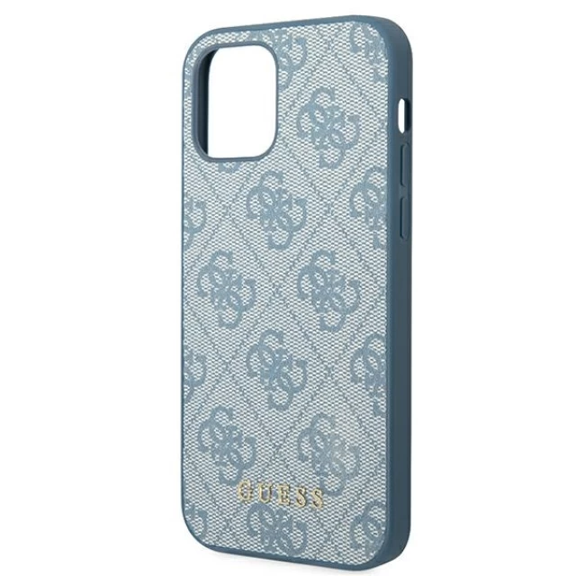 Чохол Guess 4G Metal Gold Logo для iPhone 12 | 12 Pro Blue (GUHCP12MG4GFBL)