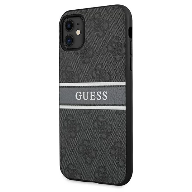 Чохол Guess 4G Stripe для iPhone 11 Grey (GUHCN614GDGR)