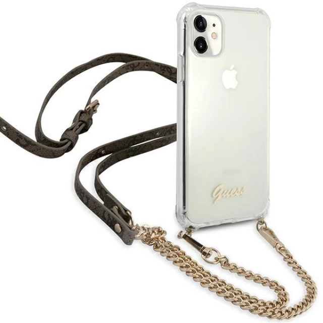 Чохол Guess 4G Gold Chain для iPhone 11 Transparent (GUHCN61KC4GSGO)