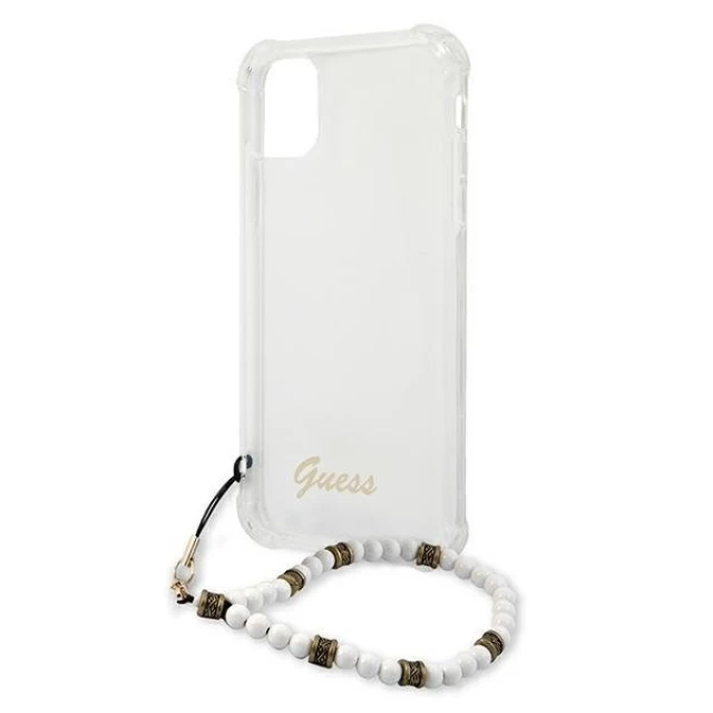 Чехол Guess White Pearl для iPhone 11 Transparent (GUHCN61KPSWH)