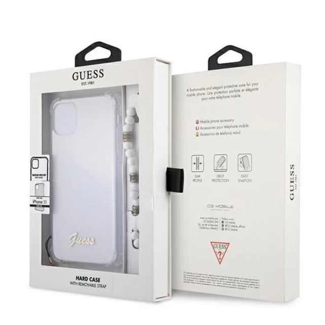 Чохол Guess White Pearl для iPhone 11 Transparent (GUHCN61KPSWH)