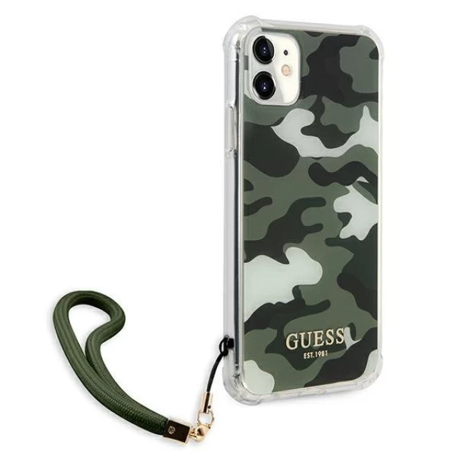 Чохол Guess Camo Strap Collection для iPhone 11 Green (GUHCN61KSARKA)