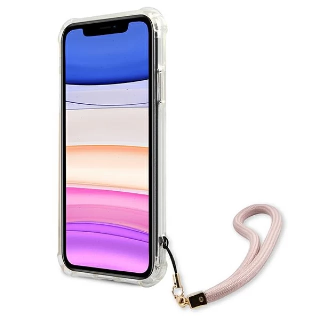 Чехол Guess Marble Cord Collection для iPhone 11 Pink (GUHCN61KSMAPI)