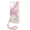 Чохол Guess Marble Cord Collection для iPhone 11 Pink (GUHCN61KSMAPI)