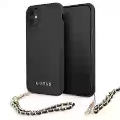 Чехол Guess Saffiano Chain для iPhone 11 Black (GUHCN61SASGBK)