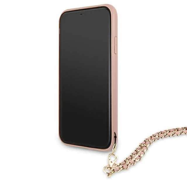 Чехол Guess Saffiano Chain для iPhone 11 Pink (GUHCN61SASGPI)
