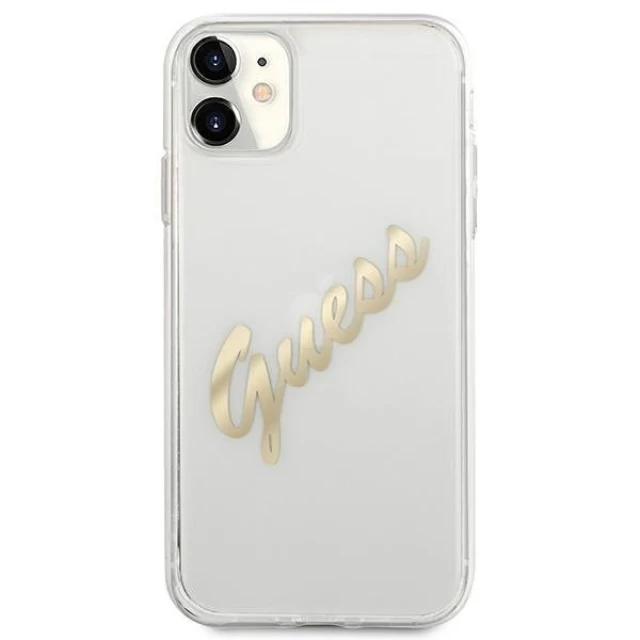 Чехол Guess Vintage Script для iPhone 11 Transparent (GUHCN61KTRSVGO)