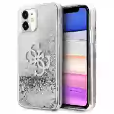Чехол Guess 4G Big Liquid Glitter для iPhone 11 Silver (GUHCN61LG4GSI)