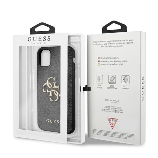 Чехол Guess 4G Big Metal Logo для iPhone 11 Pro Grey (GUHCN584GMGGR)