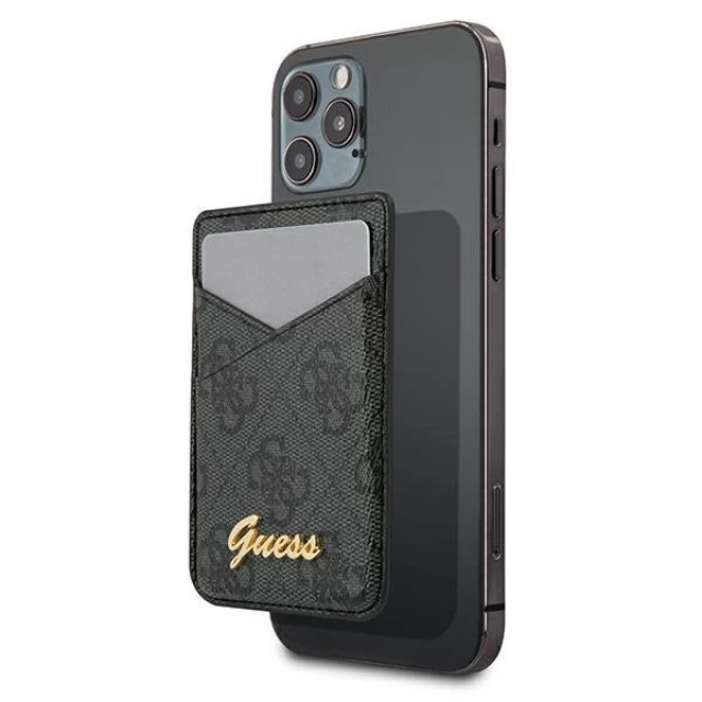 Чохол-гаманець Guess Wallet для iPhone Grey with MagSafe (GUWMS4GTLBK)
