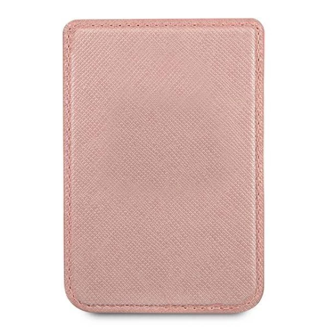 Чехол-бумажник Guess Saffiano для iPhone Pink with MagSafe (GUWMSSASLPI)
