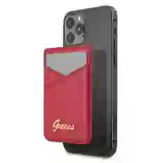 Чехол-бумажник Guess Saffiano для iPhone Red with MagSafe(GUWMSSASLRE)
