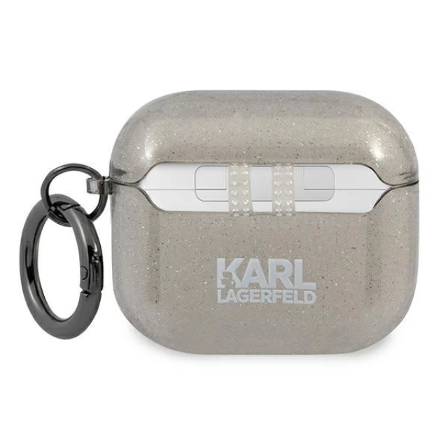 Чохол Karl Lagerfeld Glitter Choupette для AirPods 3 Black (KLA3UCHGK)