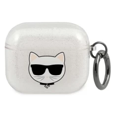 Чохол Karl Lagerfeld Glitter Choupette для AirPods 3 Silver (KLA3UCHGS)