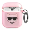 Чохол Karl Lagerfeld Glitter Choupette для AirPods 2/1 Pink (KLA2UCHGP)