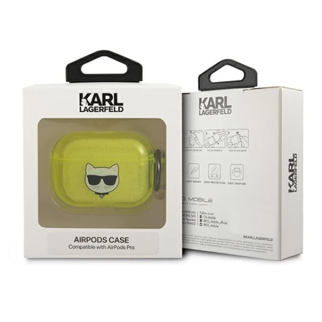 Чохол Karl Lagerfeld Choupette для AirPods Pro Yellow (KLAPUCHFY)