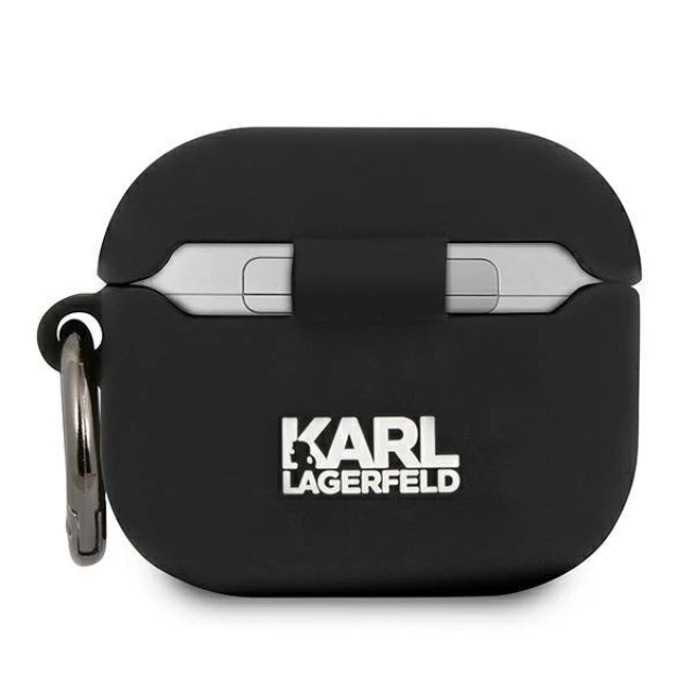Чохол Karl Lagerfeld Silicone Iconic для AirPods 3 Black (KLACA3SILKHBK)
