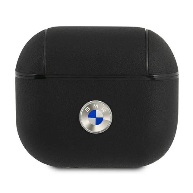 Чехол BMW для AirPods 3 Leather Silver Logo Black (BMA3SSLBK)