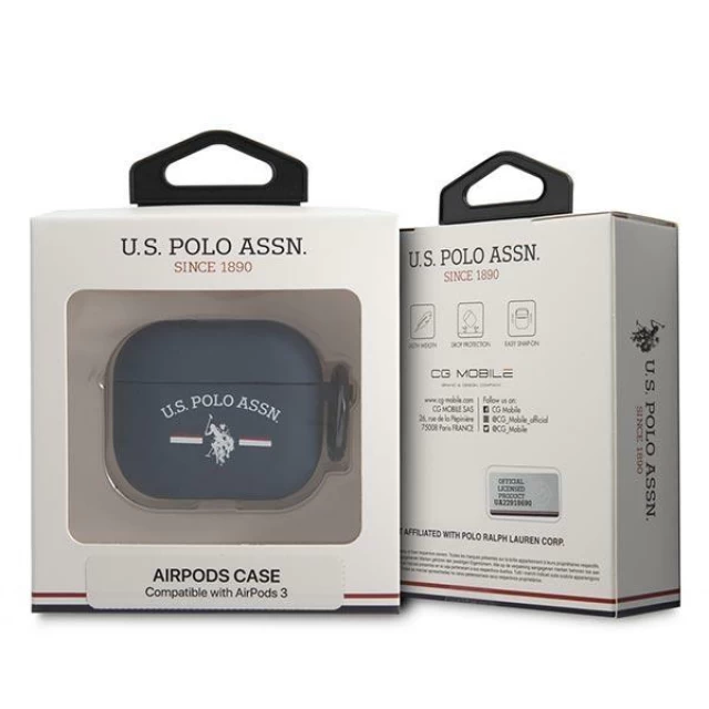 Чехол для наушников U.S. Polo Assn Silicone Logo для AirPods 3 Navy (USACA3SFGV)