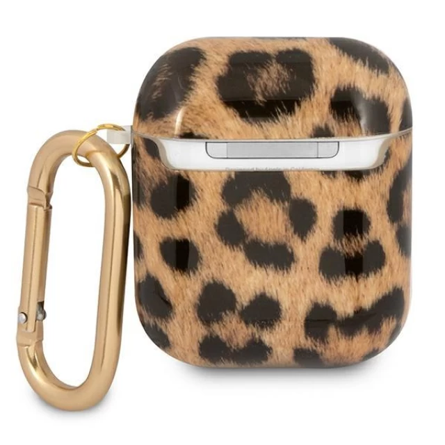 Чохол Guess Leopard Collection для AirPods 2/1 Gold (GUA2USLEO)