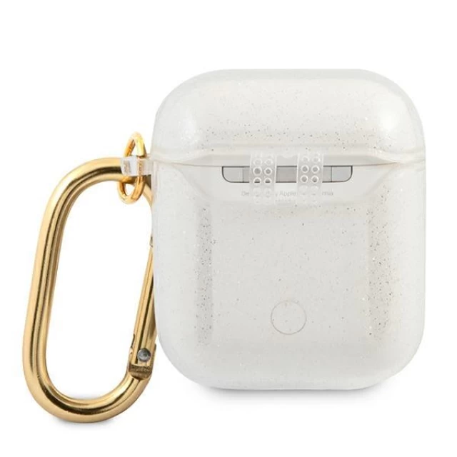 Чохол Guess Glitter Collection для AirPods 2/1 Transparent (GUA2UCG4GT)